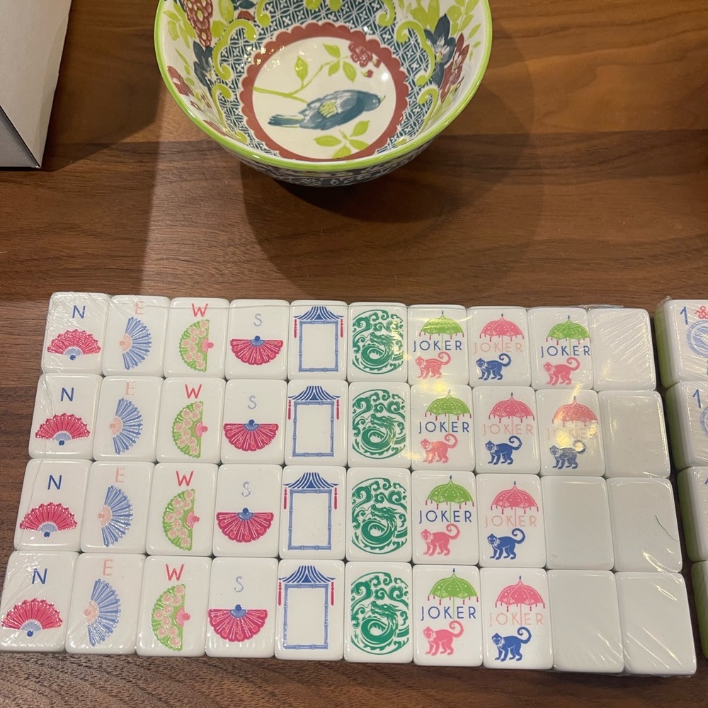 Mahjong Tiles. New. Green. 2 Sets Left. Sets have slight misprints. see details - Picture 6 of 16